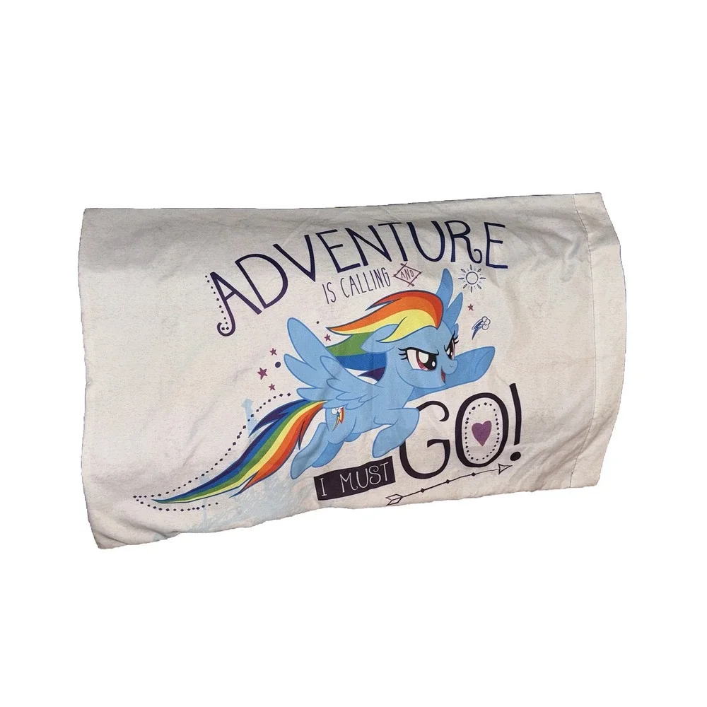 My Little Pony Movie Standard Pillowcase Adventure Calling Rainbow Double Sided